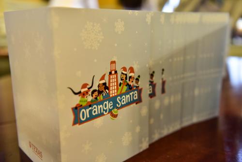 Orange Santa Photo Sleeves